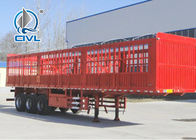 Red Cargo Semi Trailer Trucks Trucks Semitrailer Series 13m Three Axle Cargo Semitrailer