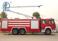 HOWO 6x4 12m3 371HP مخزن آب آتش کامیون با پمپ نردبان EUROIII