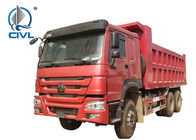 Q345 مواد کامیون های سنگین کامیون 10 چرخ 371HP LHD 10 - 25 CBM 30 - 40 تن برای صنایع معدنی