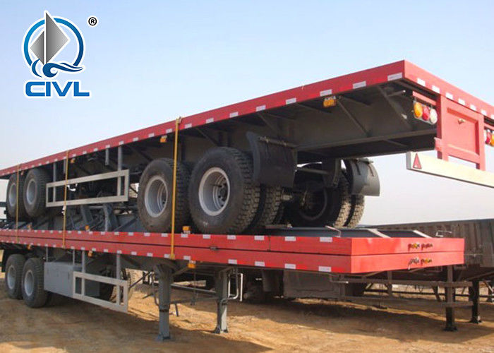 CIVL Loading Machines Construction Hydraulic Flatbed Flatbed Semi تریلر 3 محور 80 تن 17 متر
