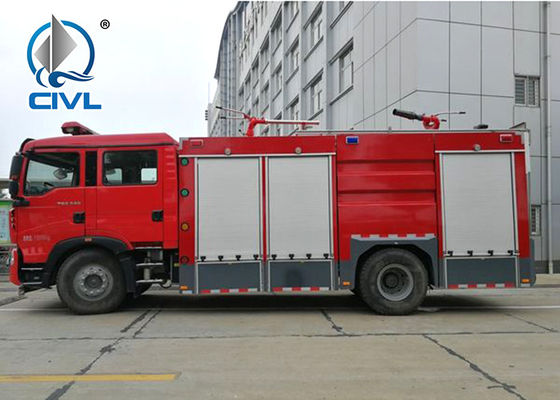 Sinotruk Howo 4x2 6m3 کامیون آتش نشانی با مخزن آب فوم